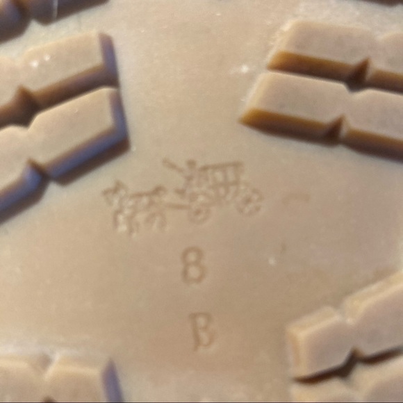 COACH Sz 8 Karson  Tan Suede Wedges Lace Up Booties - Picture 13 of 13